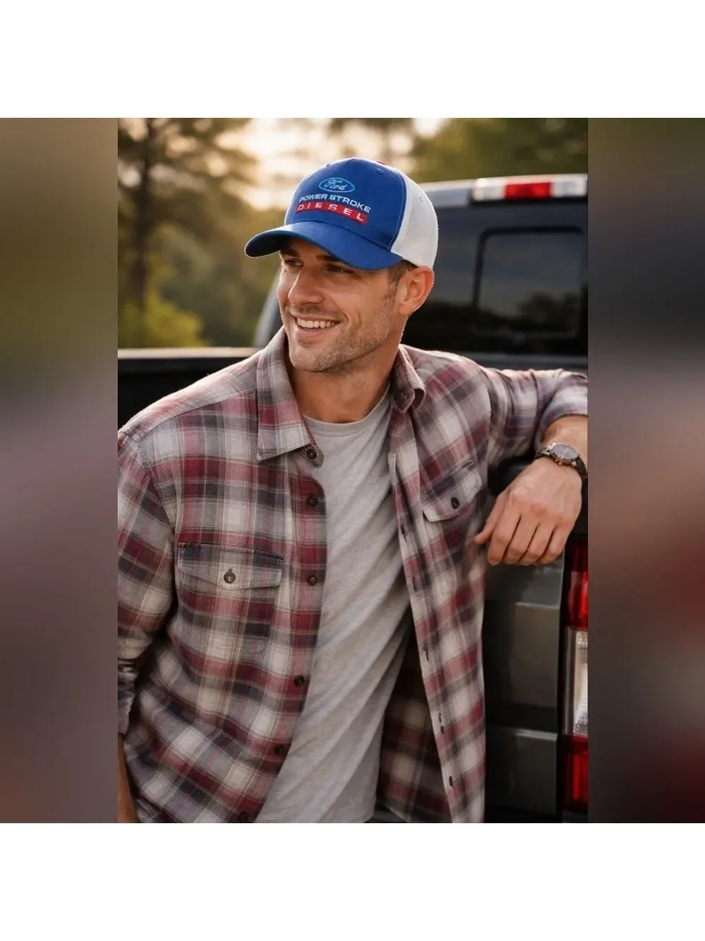 Ford Power Stroke Diesel Snapback Cap – Blue & White – New